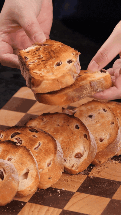 歐包切片，復(fù)烤烤脆